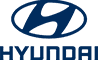 Hyundai Logo with Blue Hyundai Text
